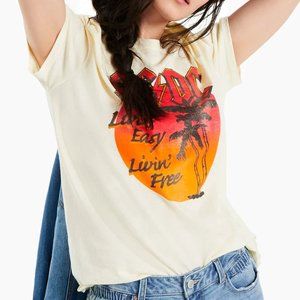 Junk Food Women's Cotton AC/DC-Graphic T-Shirt